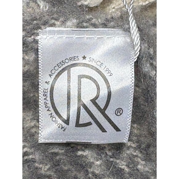 Gray and Cream Winter Scarf With Fringe Design Unisex Men's Women's New Tag - Picture 4 of 8